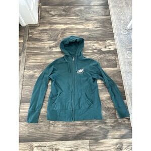 Philadelphia Eagles Hoodie Womens Medium NFL Football Full Zip 604